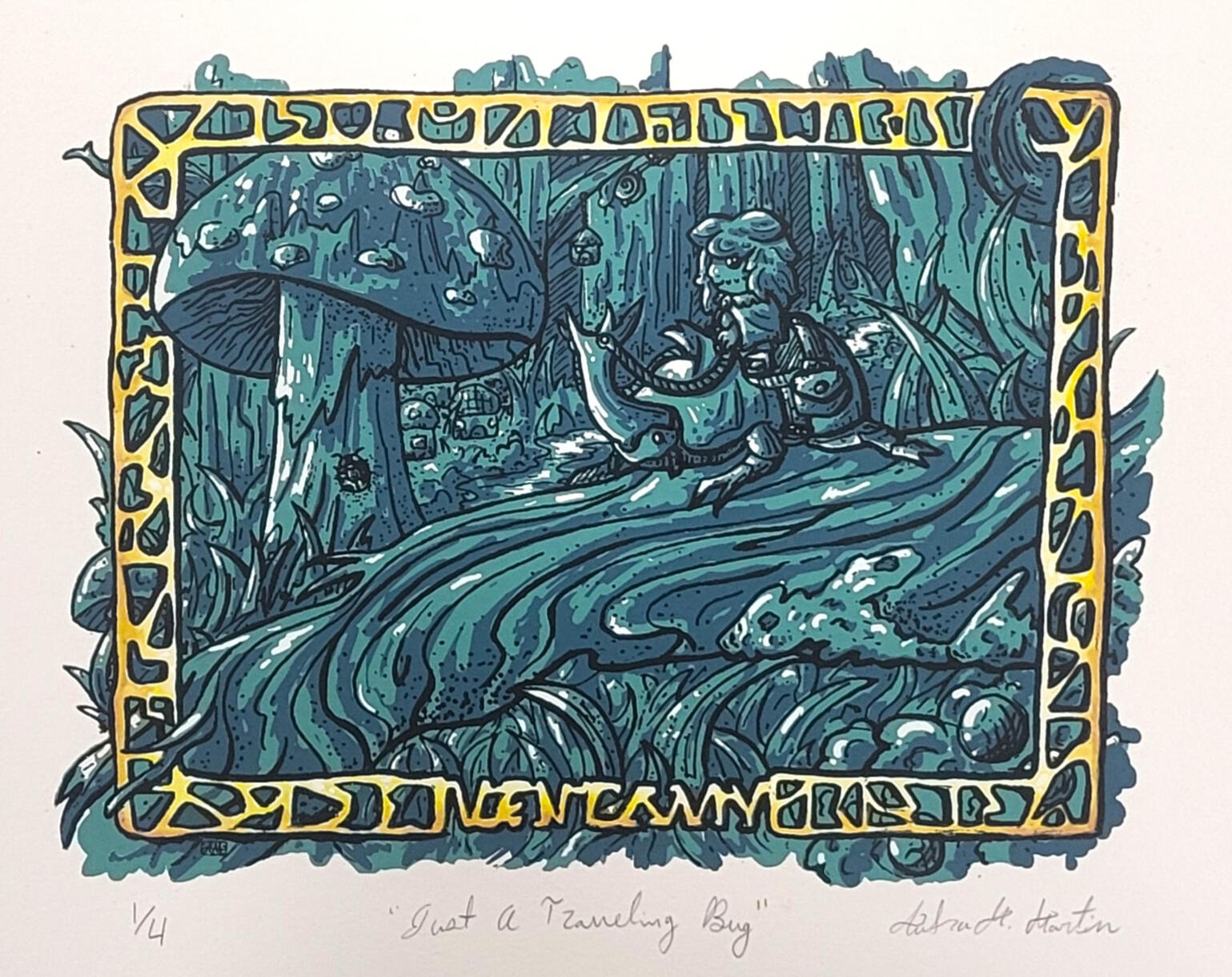 "Just a Traveling Bug" Screenprint 5/15/24
