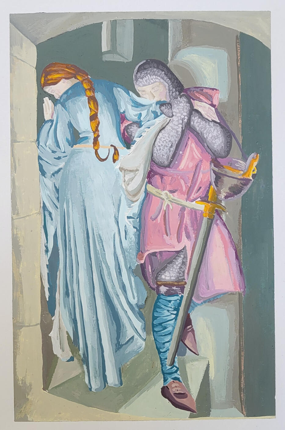 Turret Stairs HiKey - Fredric Burton, 2025, Acrylic