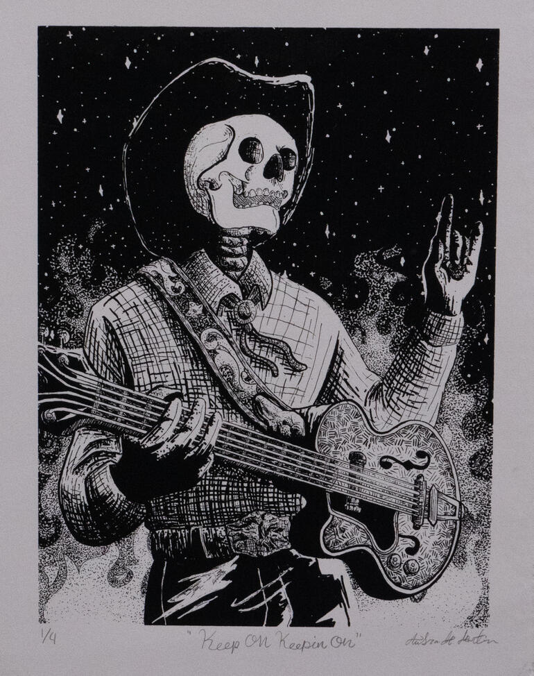 Keep on Keepin On, 2024, Serigraph on Paper, 11” x 14”