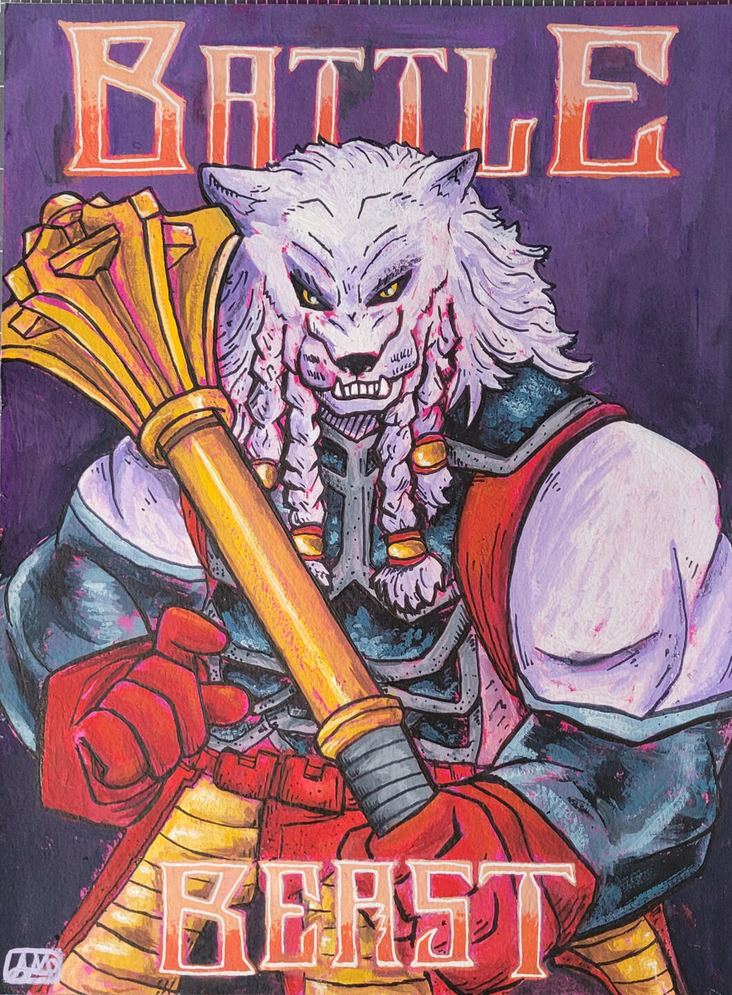 &quot;Battle Beast&quot; Gouache 5/28/25