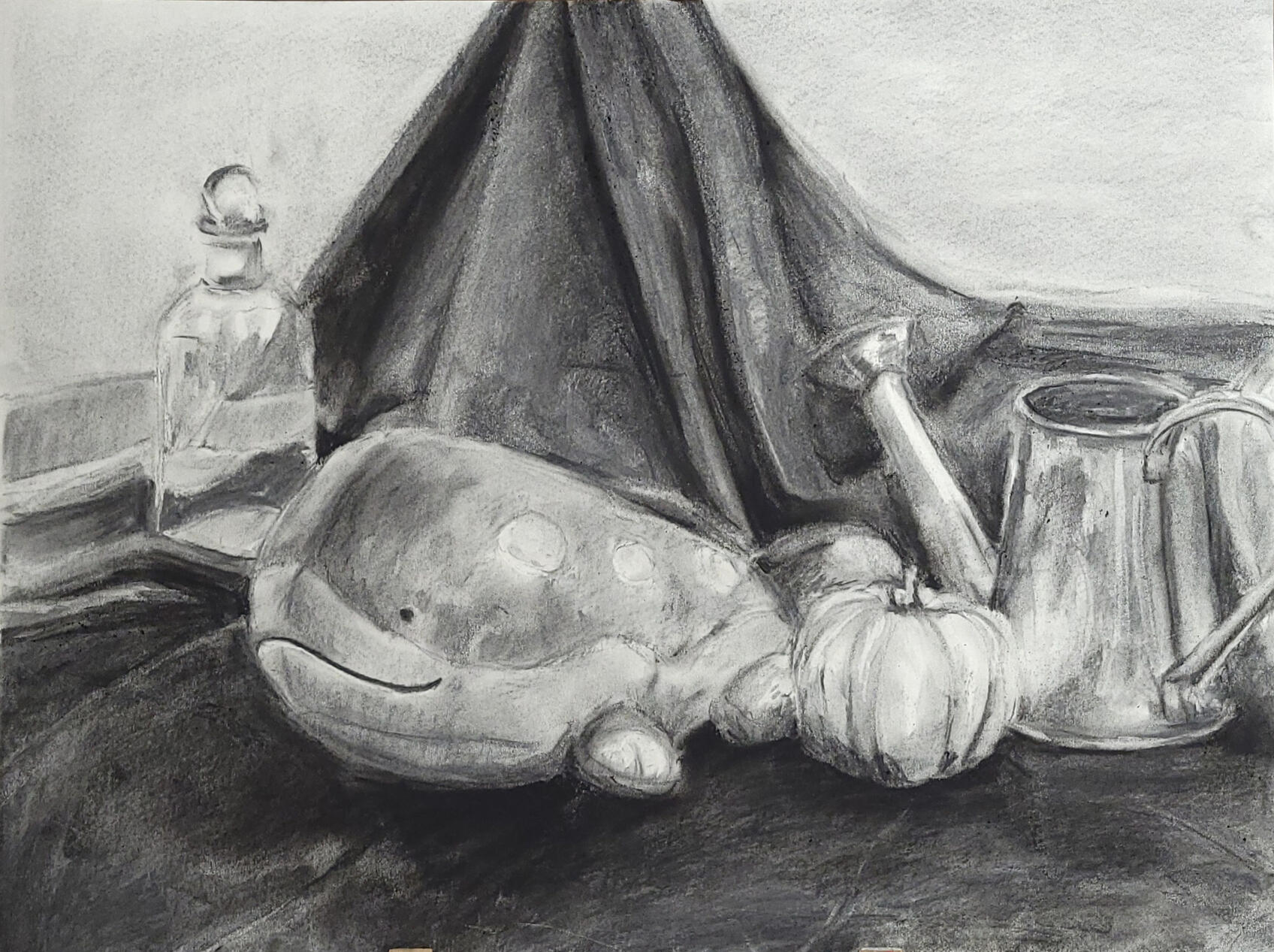 &quot;Clodsire&quot; Charcoal Still Life Oct.25
