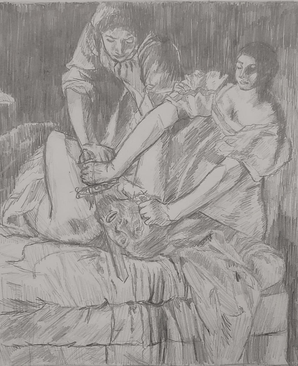 "Beheading Copy" Graphite Aug.25