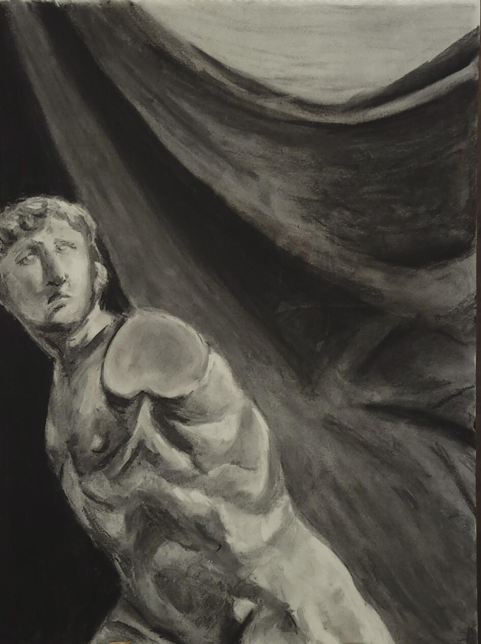 "Cower" Charcoal Aug. 2025